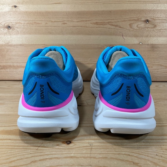 Hoka One Bondi 9 Running Shoes Women’s 9 B Skyward Blue Pink White 1162012 SNNF - Picture 4 of 9